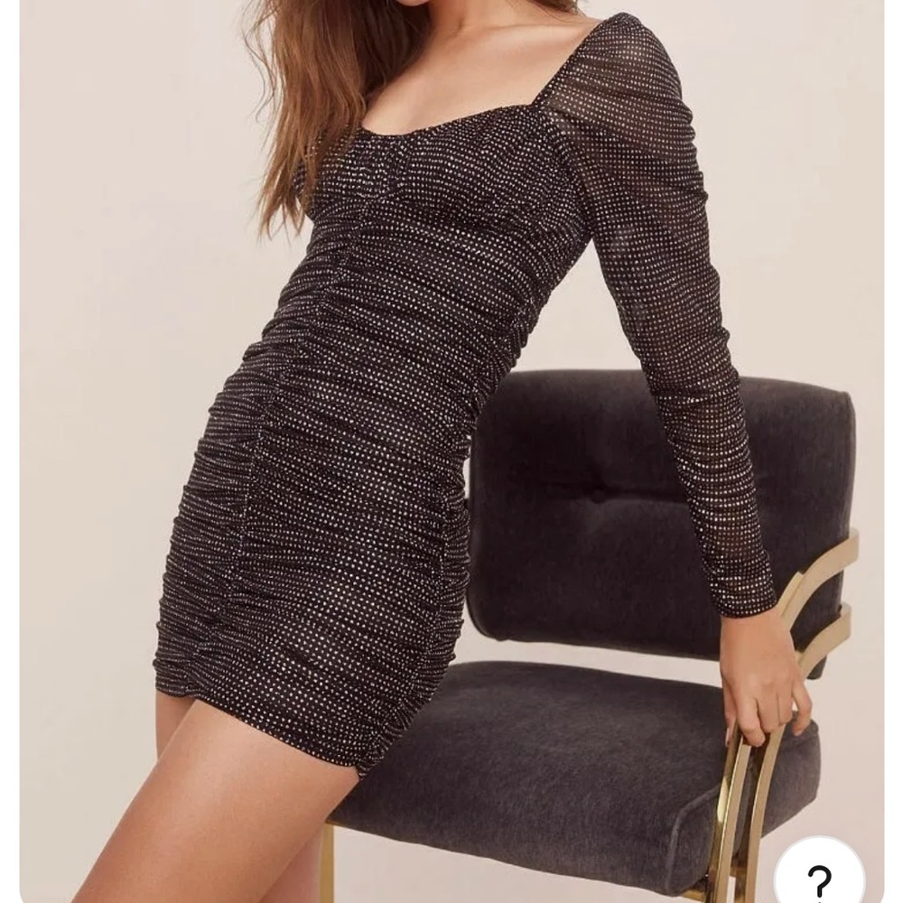 sheer sparkly black dress